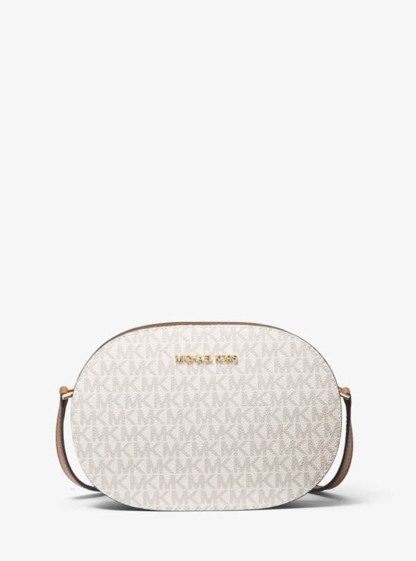 Damske Spojková Taška Michael Kors Jet Set Travel Medium Logo Biele Žlté - Kabelky Michael Kors Vypredaj | XILSB-8476